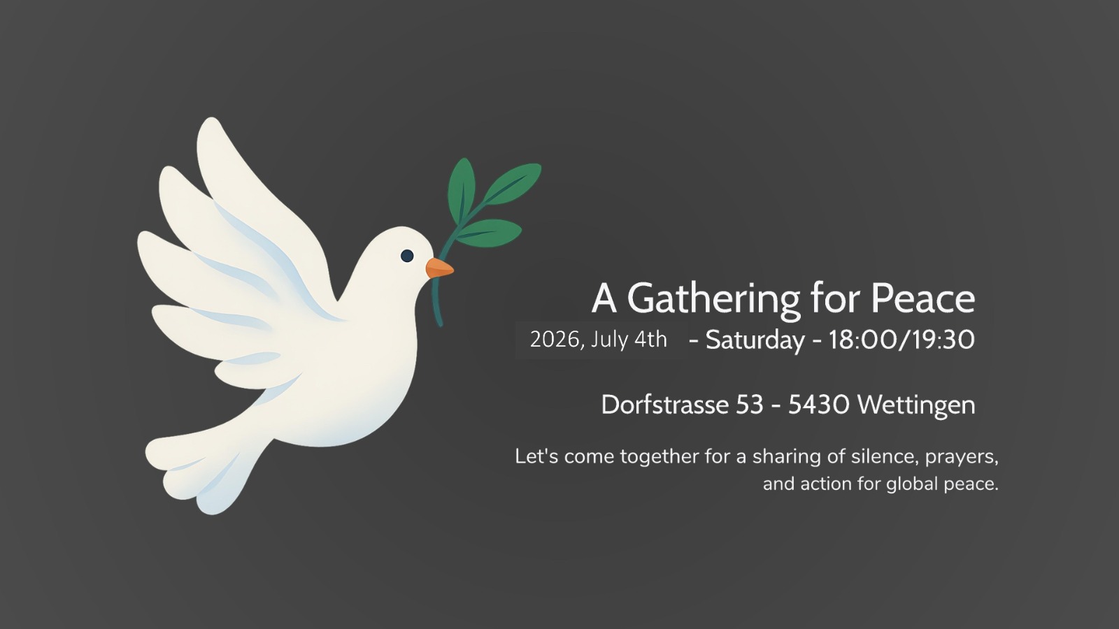 A Gathering For Peace 4th July 2026