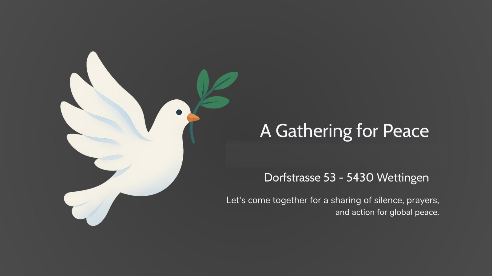 A Gathering For Peace 20. September 2026